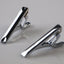 Mens Silver Two Dent Pattern Tie Clip Clasp