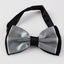 Mens Silver Two Tone Layered Bow Tie
