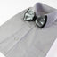 Mens Silver Two Tone Layered Bow Tie