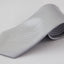 Mens Silver & White Striped 10cm Neck Tie
