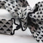 Mens Silver With Black Triangles & Diamonte Patterned Bow Tie