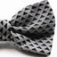 Mens Silver With Black Triangles & Diamonte Patterned Bow Tie