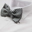 Mens Silver With Black Triangles & Diamonte Patterned Bow Tie
