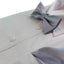 Mens Silver With Silver Stars Matching Bow Tie & Pocket Square Set