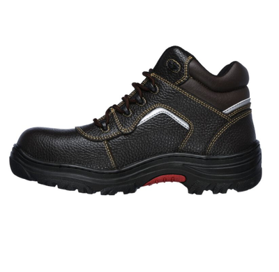 Mens Skechers Burgin - Sosder Brown Work Safety Composite Toe Boots