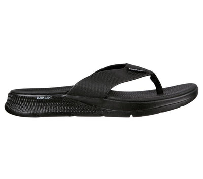 Mens Skechers Go Consistent Sandal - Synthwave Black/Black Thongs Sandals