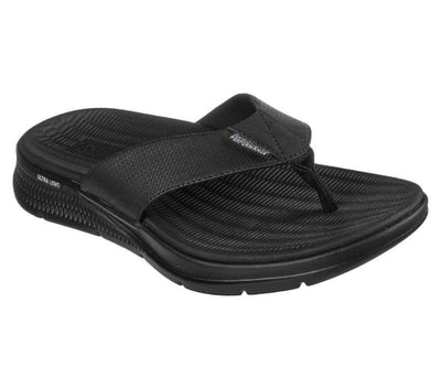 Mens Skechers Go Consistent Sandal - Synthwave Black/Black Thongs Sandals