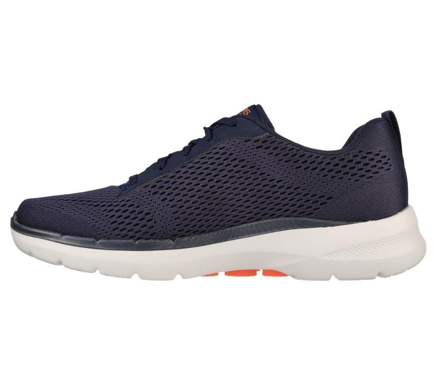 Mens Skechers Go Walk 6 - Avalo Navy Lace Up Shoes