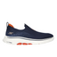 Mens Skechers Go Walk 7 Navy/Orange Slip On Sneaker Shoes
