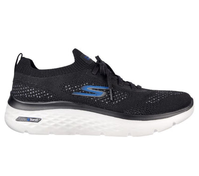 Mens Skechers Go Walk Hyper Burst Black/Grey Walking Shoes