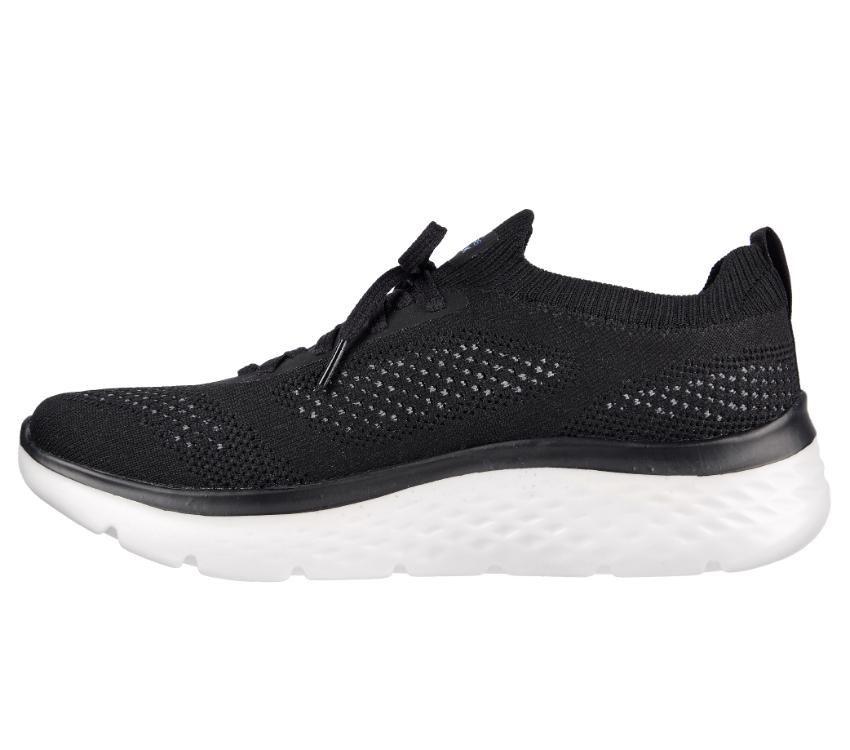 Mens Skechers Go Walk Hyper Burst Black/Grey Walking Shoes
