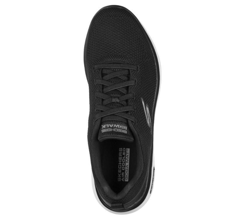 Mens Skechers Go Walk Hyper Burst - Nanocore Black/White Walking Shoes