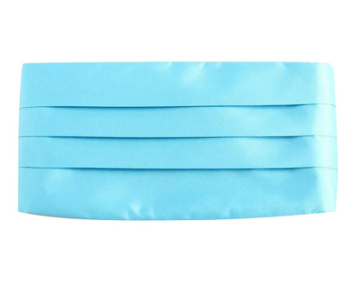 Mens Sky Blue Adjustable Cummerbund