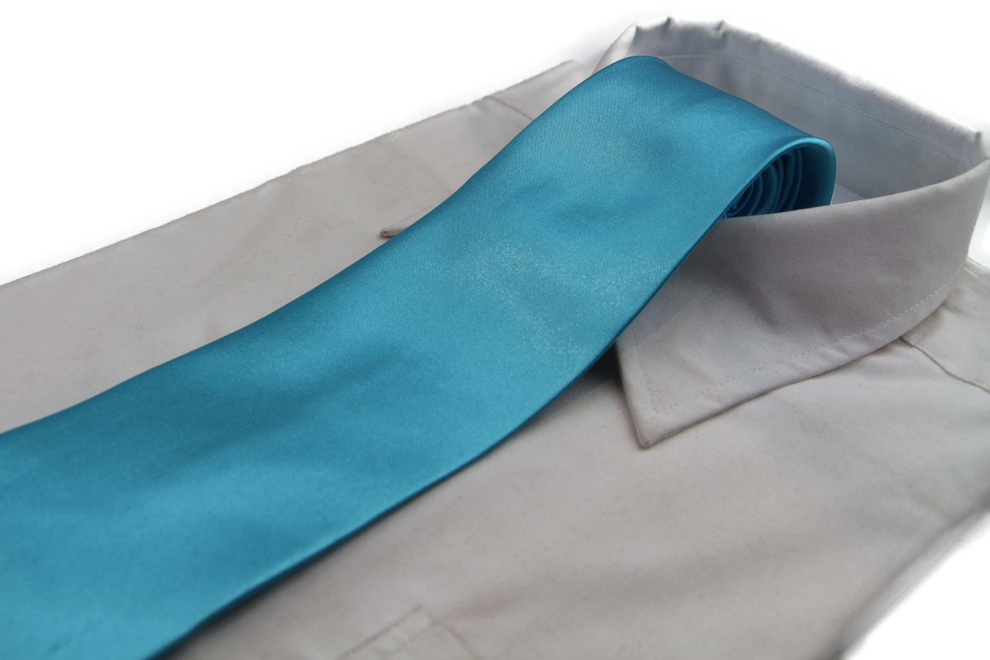 Mens Sky Blue Classic 10cm Plain Neck Tie