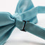 Mens Sky Blue Plain Coloured Checkered Bow Tie