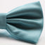 Mens Sky Blue Plain Coloured Checkered Bow Tie