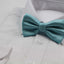 Mens Sky Blue Plain Coloured Checkered Bow Tie