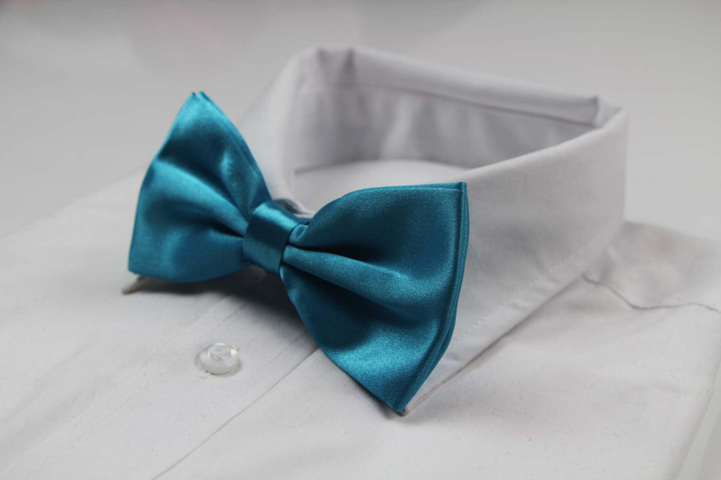 Mens Sky Blue Solid Plain Colour Bow Tie