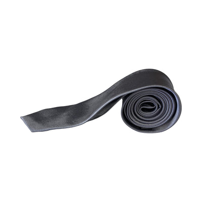 Mens Smooth Rhino Grey 5cm Skinny Plain Neck Tie
