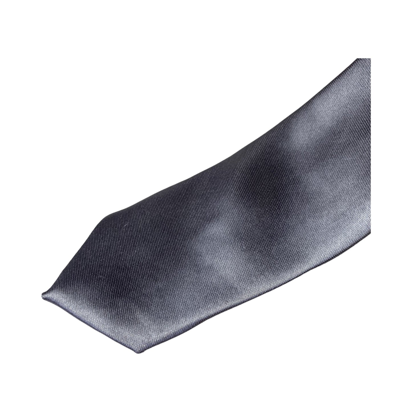 Mens Smooth Rhino Grey 5cm Skinny Plain Neck Tie