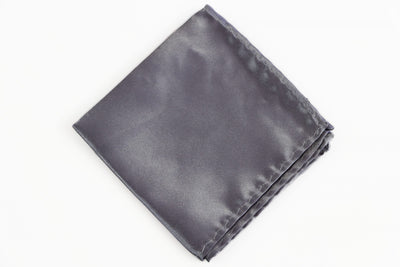 Mens Smooth Rhino Grey Pocket Square