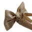 Mens Solid Gold Colour With Checkered Pattern Bow Tie