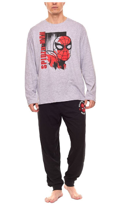 Mens Spiderman Pyjamas Pyjama Tracksuit Adult Spider Man Sleep Set