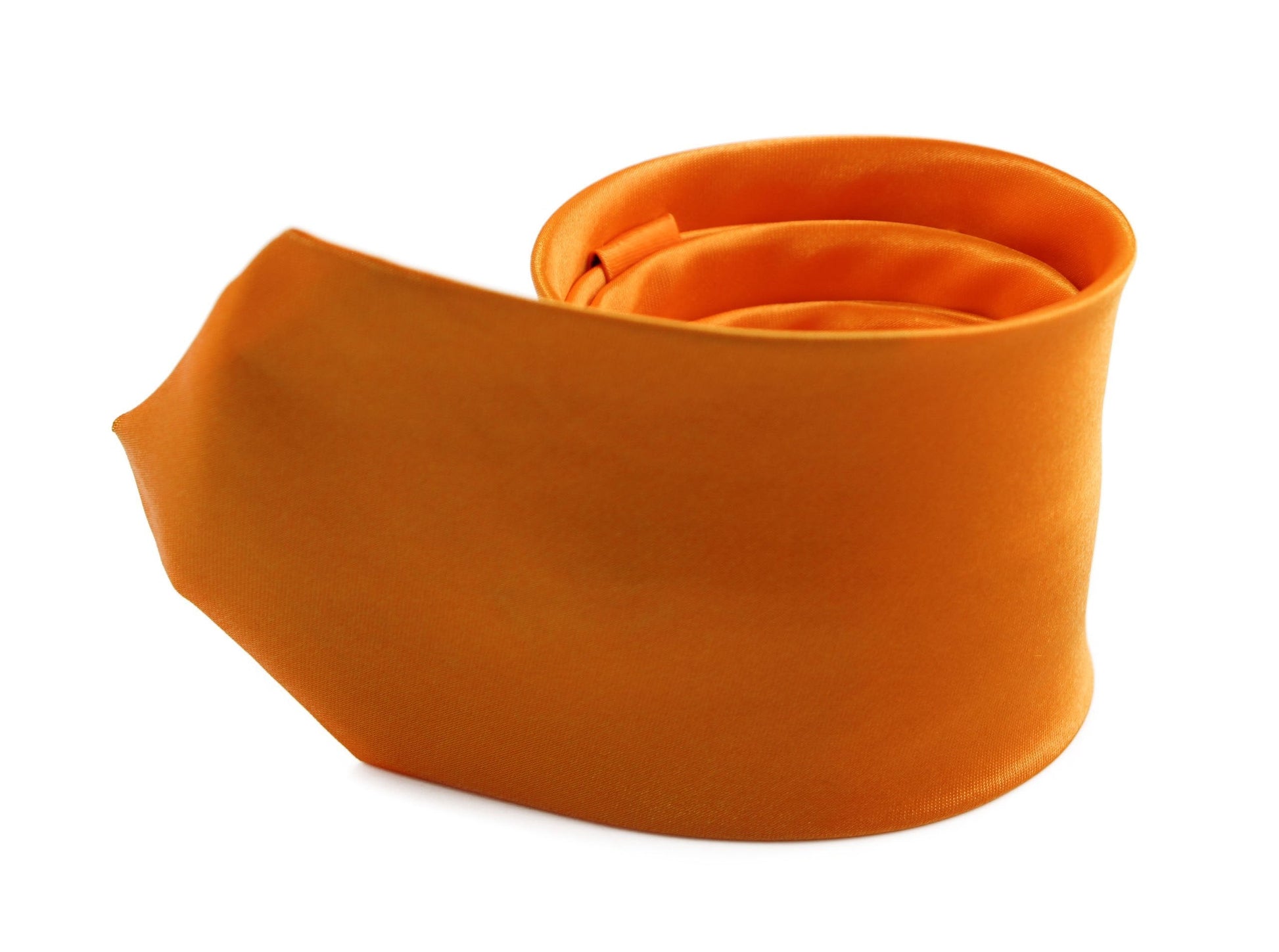 Mens Tangerine 8cm Plain Neck Tie