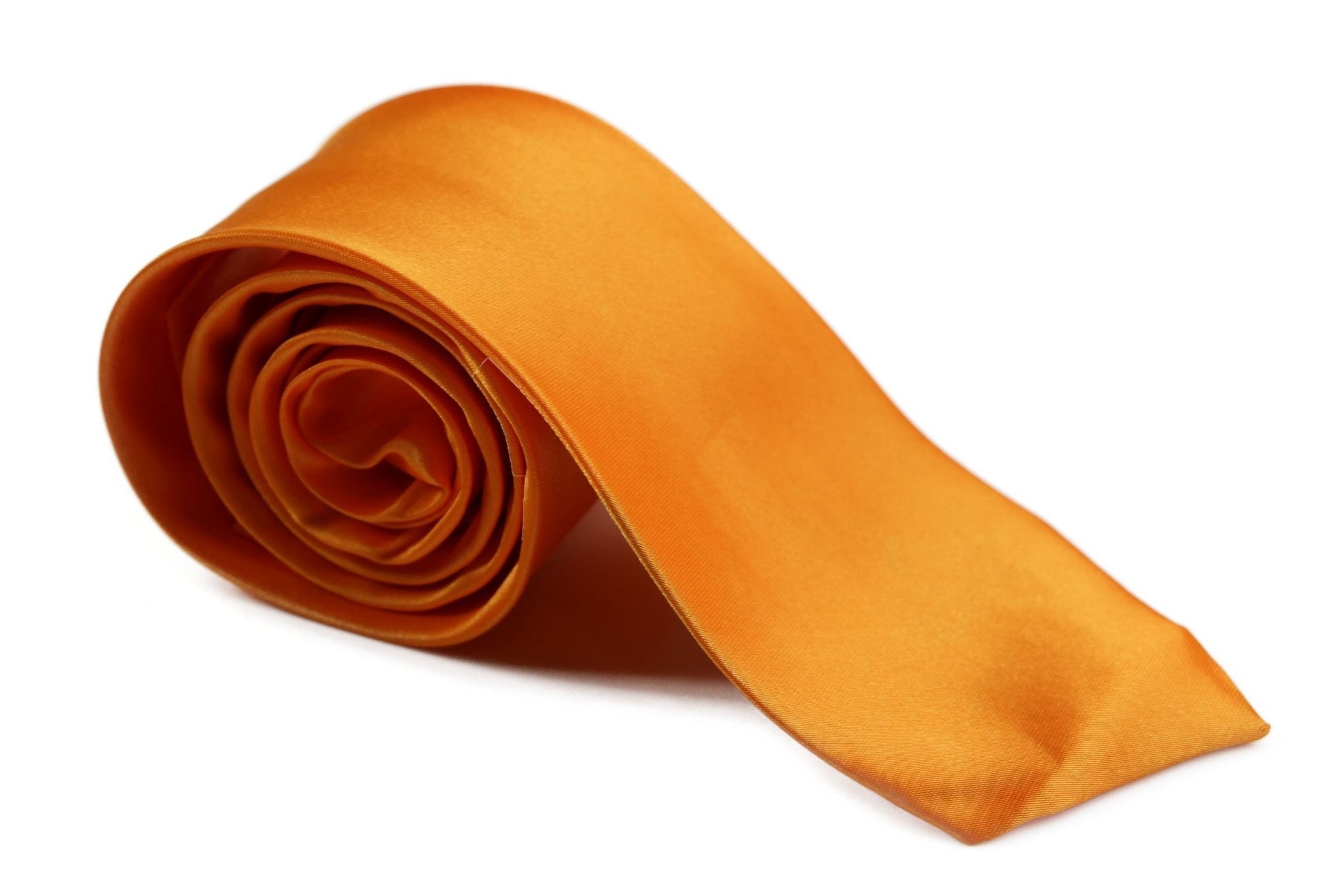 Mens Tangerine 8cm Plain Neck Tie