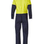 Mens Two Tone Coverall Regular Size Work Overalls 107R Yellow Navy