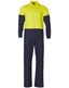Mens Two Tone Coverall Regular Size Work Overalls 107R Yellow Navy