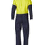 Mens Two Tone Coverall Regular Work Overalls Yellow Navy