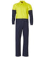 Mens Two Tone Coverall Regular Work Overalls Yellow Navy