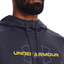 Mens Under Armour Fleece Lockup Tempred Steel/ Odyssey Yellow Hoodie