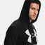 Mens Under Armour Ua Rival Fleece Big Logo Hoodie Sweatshirt Black