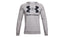 Mens Under Armour Ua Rival Fleece Big Logo Hoodie Sweatshirt Mod Gray/Light Heather/Black