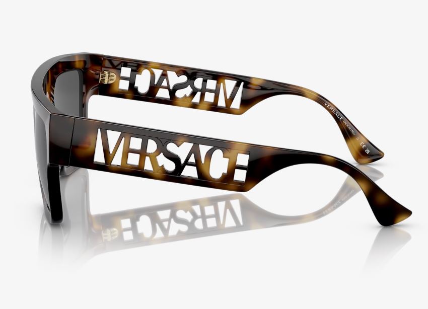 Mens Versace Sunglasses Ve4430u Havana/ Dark Grey Sunnies