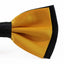 Mens Warm Yellow Two Tone Layered Bow Tie