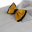 Mens Warm Yellow Two Tone Layered Bow Tie
