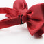 Mens Watermelon Red Plain Coloured Checkered Bow Tie