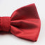 Mens Watermelon Red Plain Coloured Checkered Bow Tie