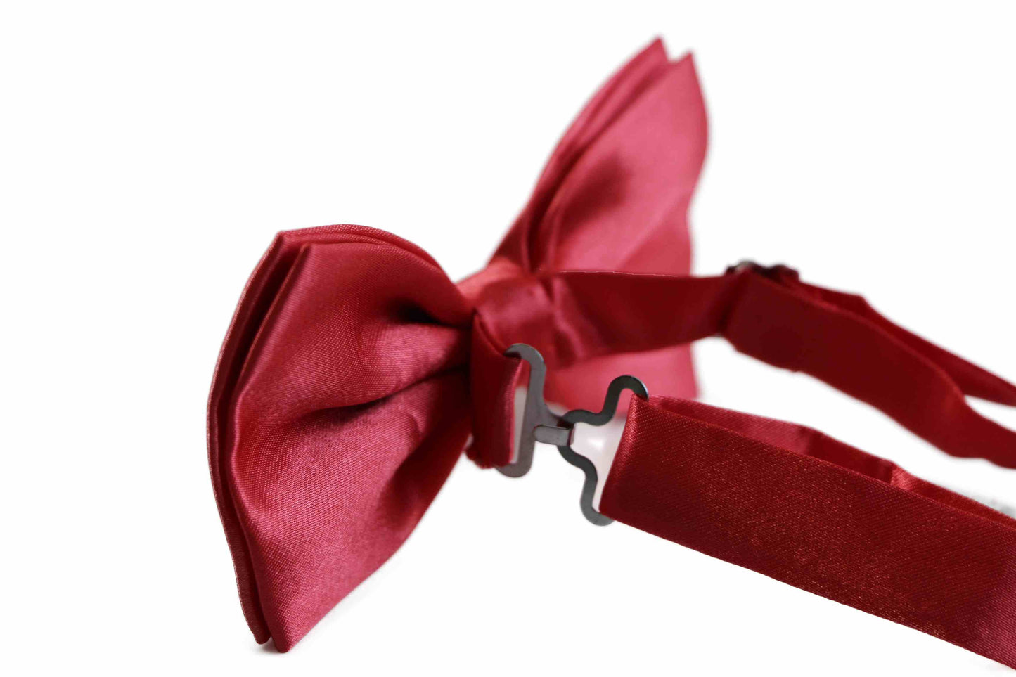 Mens Watermelon Red Solid Plain Colour Bow Tie