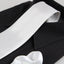 Mens White 8cm Neck Tie & Matching Pocket Square Set