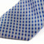 Mens White & Blue 8cm Patterned Neck Tie