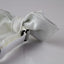 Mens White Diamond Shaped Checkered Bow Tie