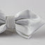 Mens White Diamond Shaped Checkered Bow Tie