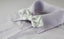 Mens White Diamond Shaped Checkered Bow Tie