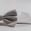 Mens White Plain Coloured Checkered Bow Tie & Matching Pocket Square Set