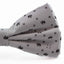 Mens White Preppy Leaf & Dots Patterned Cotton Bow Tie