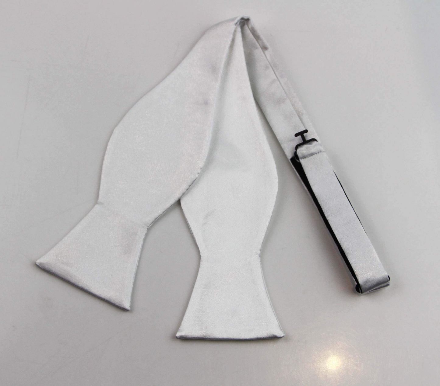 Mens White Self Tie Bow Tie